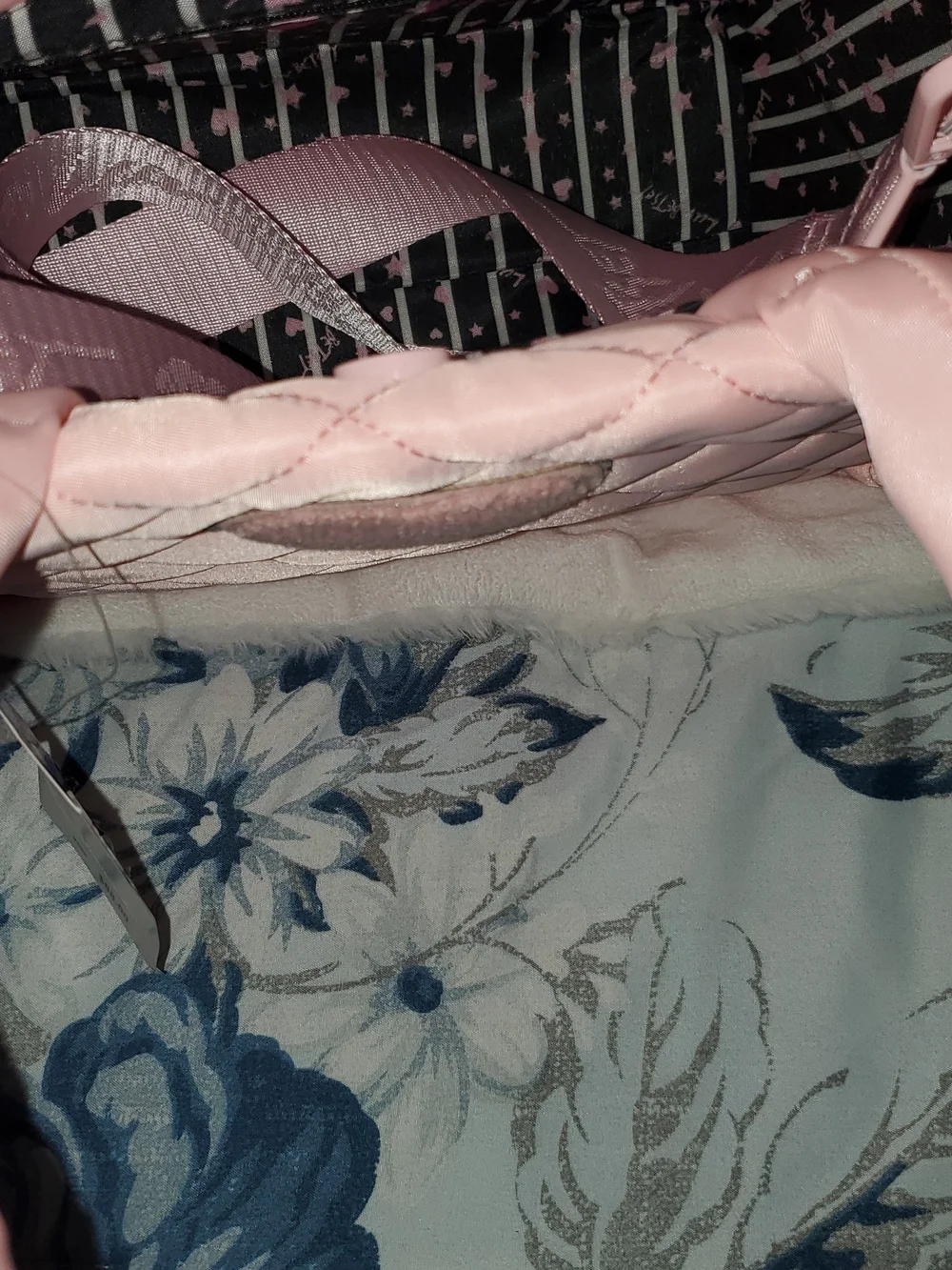 Quilted Pink Heart Tote Bag
